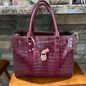 Michael Kors Nouveau Hamilton embossed leather